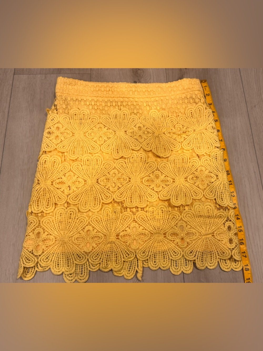 Sthela & Co. Vibrant Yellow Floral Lace 2-Piece Set - Size Small - Picture 4 of 5